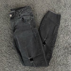 old navy rockstar mid rise black jeggings